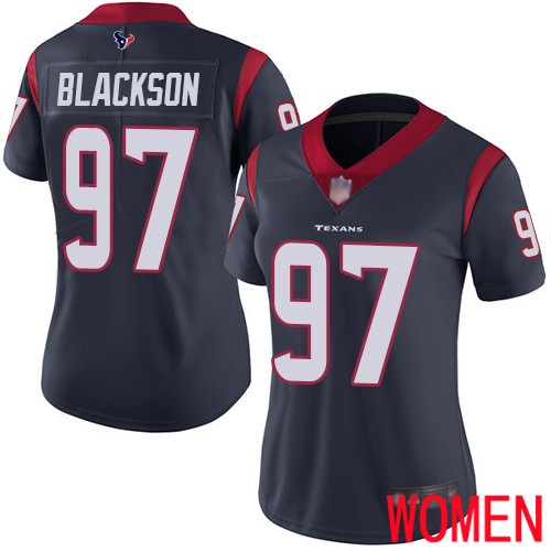Houston Texans Limited Navy Blue Women Angelo Blackson Home Jersey NFL Football 97 Vapor Untouchable